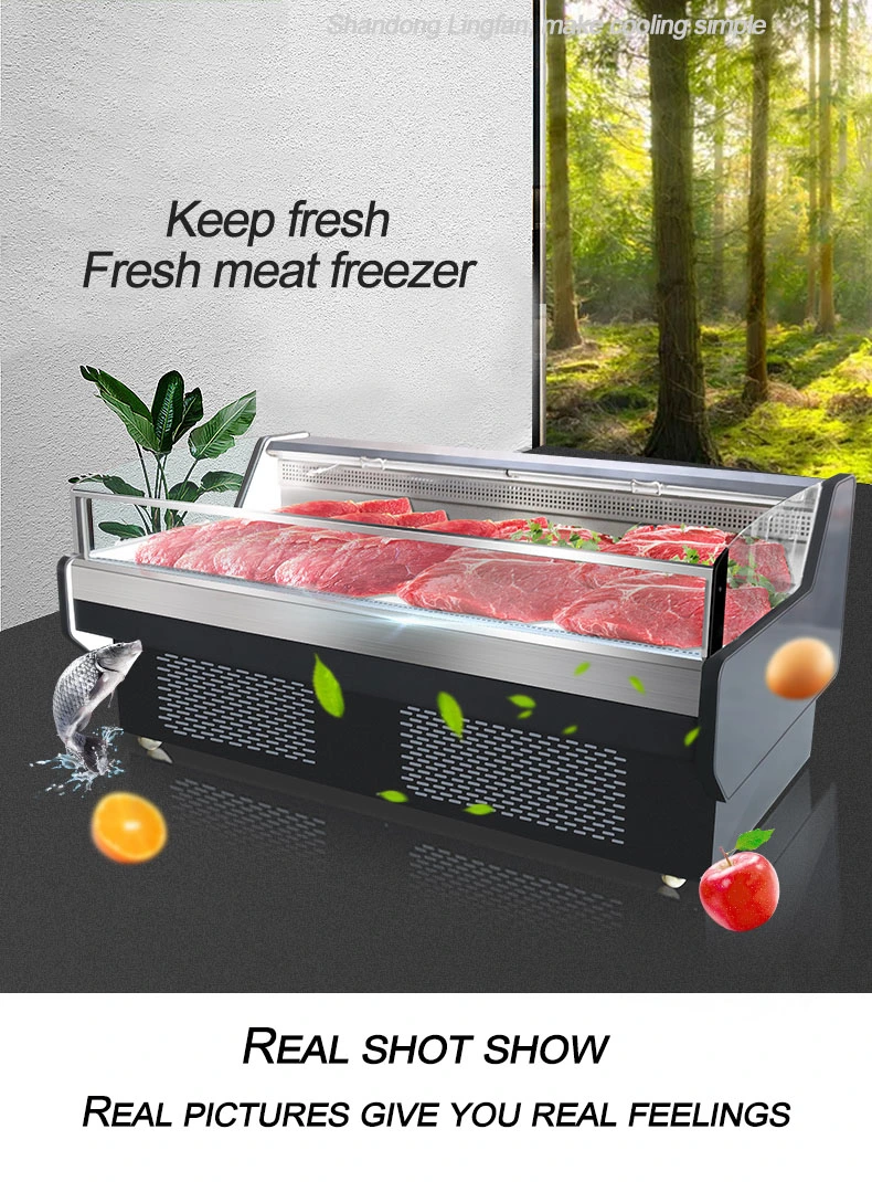 Air-Cooled Circulation Deli Food Display Cooler Meat Display Counter Refrigerator