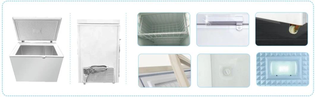 Commercial Refrigerator Deep Freezer Chest Freezers Refrigerators Professional Freezer Manufacturer Price Horizontal Single Solid Door Ice Cream Freezer
