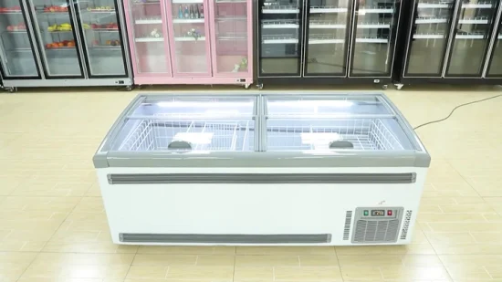 Open Top Combined Island Cabinet Refriger Deep Freezer for Supermarket
