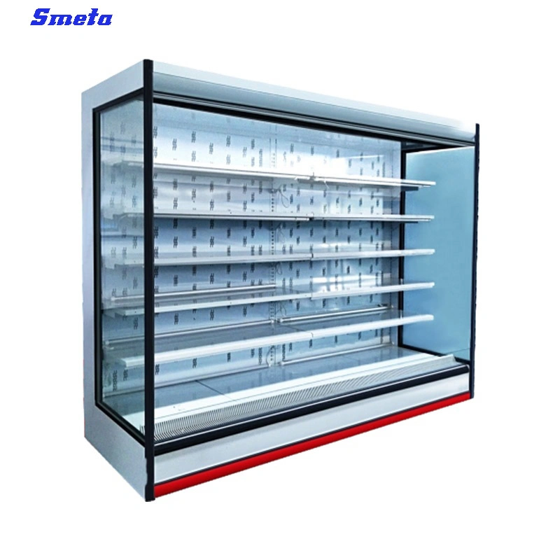 Smeta Supermarket Low-Front Plug-in Vertical Air Curtain Open Display Cooler