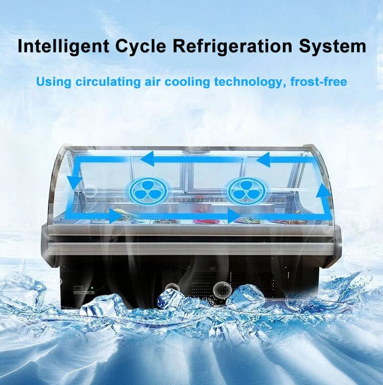 Popular Commercial Refrigerator Meat Cooler Freezer Display Chiller