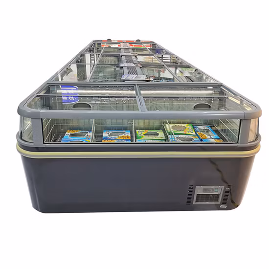 Supermarket Combined Island Refrigeration Equipment Meat Food Fridge Display Freezer/Deep Chest Freezer Refrigerator