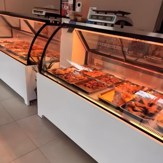 Green&Health Refrigeration Deli Food Showcase Meat Display Refrigerator for Butcher