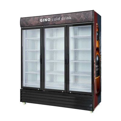 Refrigerated Showcase Beverage Cooler Glass Door Drink Display Fridge Drink Coolers Upright Fridge