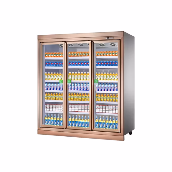 Refrigerated Showcase Beverage Cooler Glass Door Drink Display Fridge Drink Coolers Upright Fridge