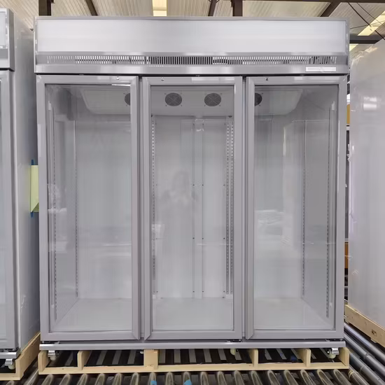 Supermarket Display Refrigerator 265L Single Glass Door Drinks Cooler Commercial Fridge