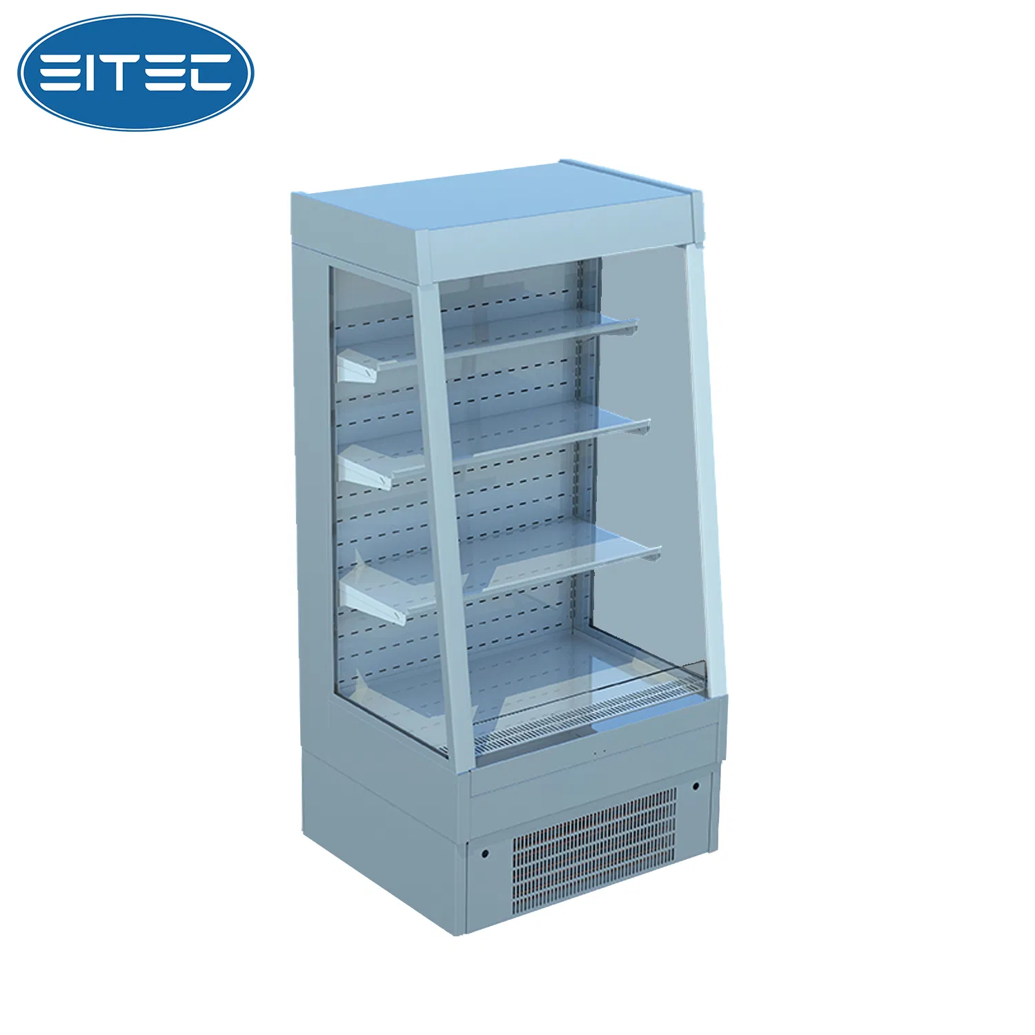Vertical Glass Refrigerator Vegetable Fruit Milk Display Fridge Cold Drink Chiller Open Front Refrigerator