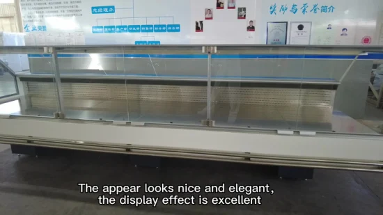 Supermarket Service Counter Refrigerated Showcase Meat Refrigerator Glass Door Deli Display Chiller Freezer